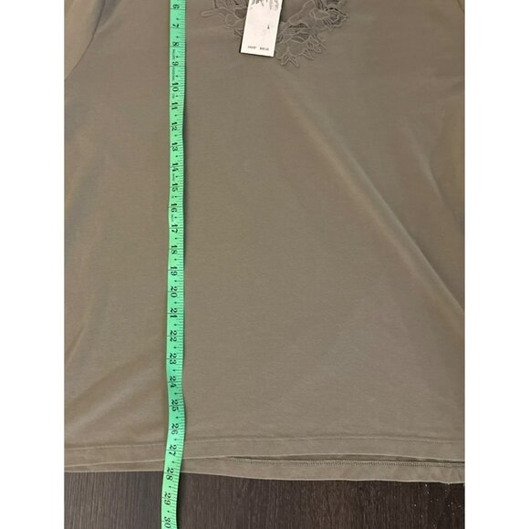 NWT Lauren Ralph Lauren Olive Green Embroidered Neckline 3/4 Sleeve Top Size 3X - Picture 8 of 10
